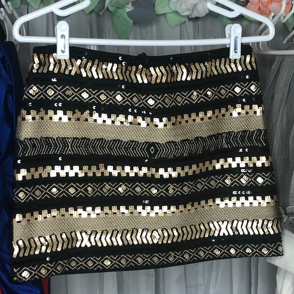Sequined Mini Skirt